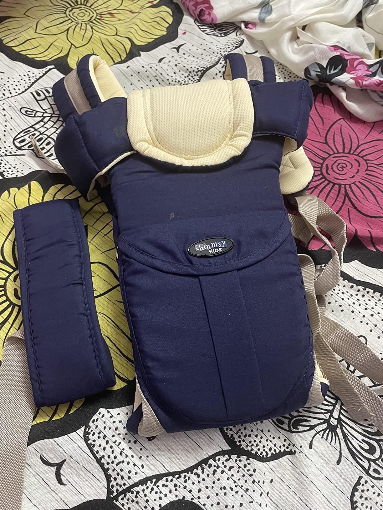 Baby Carrier Bag/Adjustable Hands Free 4 in 1 Baby/Baby sefty Belt/Child Safety Strip/Baby Sling Carrier Bag/Baby Back Carrier Bag (Black) Front Carry Facing