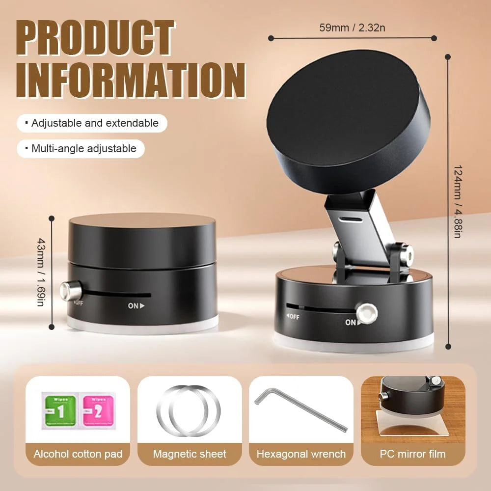 EasyMount™ - Portable Magnetic Suction Stand.